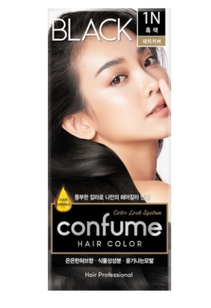 Краска для волос чёрный Confume Hair Color Black  60г+60г