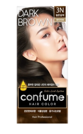 Краска для волос тёмно - коричневый Confume Hair Color 3N(Dark Brown)   60 г+ 60 г