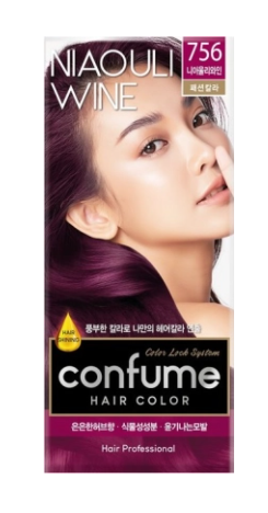 Краска для волос винный Confume Hair Color 756(Niaouli Wine) 60 г+ 60 г