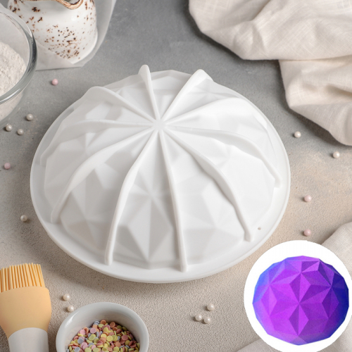 Форма для муссовых десертов и выпечки KONFINETTA «Кристалл», 19×9,8 см, цвет белый