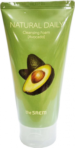 Пенка для умывания с экстрактом авокадо THE SAEM NATURAL DAILY CLEANSING FOAM AVOCADO 150ml