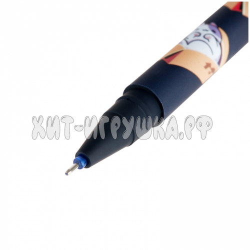 Ручка гелевая стираемая синяя, 0,5 мм, софт-тач 