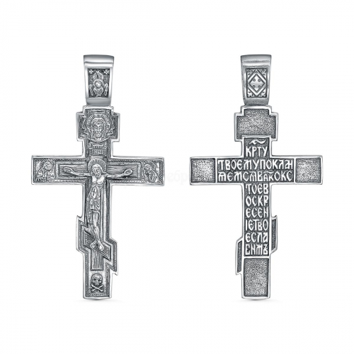 Крест из чернёного серебра - 5,5 см к-017ч