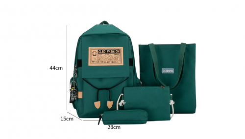 9502-2 зел Комплект сумок для мальчиков (44x28x15)