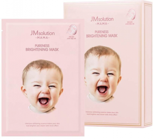 JMSolution/Гипоаллергенная тканевая маска для сияния кожи JMsolution Mama Pureness Brightening Mask. 10 шт.