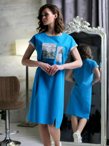 Платье 24205 голубой, 2700 руб.