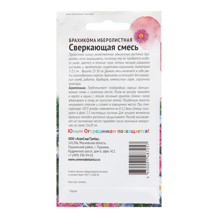 Семена цветов Брахикома иберисолистная