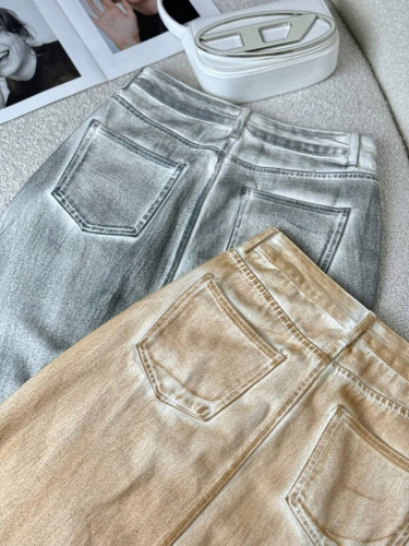 Варёная джинсовая юбка