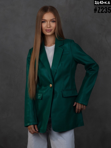 Женский пиджак зеленый