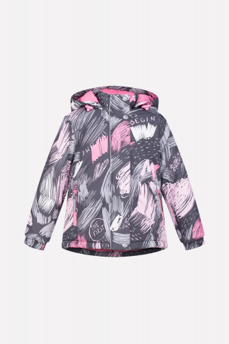 Куртка ВК 38033/н/1 ГР мазки кистью, нежно-розовый