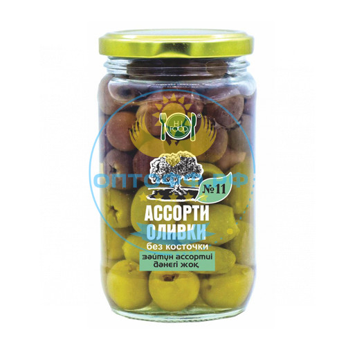 HiFood Оливки без косточки Ассорти №11 / 350гр (упак*11)