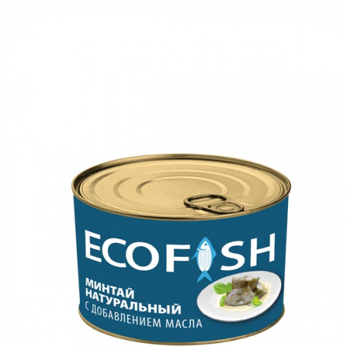 Минтай натуральный с добавлением масла ECOFISH ГОСТ