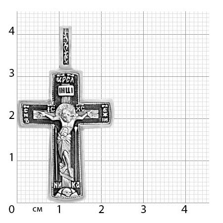 2-319-3 Крест из серебра частичное чернение литье