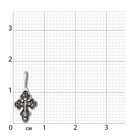 2-039-3 Крест из серебра частичное чернение литье