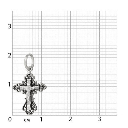 2-325-3 Крест из серебра частичное чернение литье