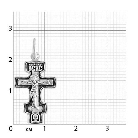 2-188-3 Крест из серебра частичное чернение литье