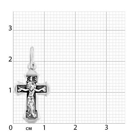 2-110-3 Крест из серебра частичное чернение литье
