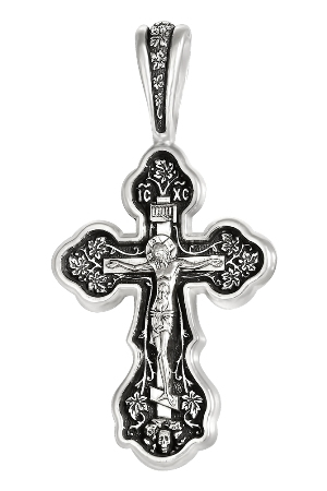 2-343-3 Крест из серебра частичное чернение литье