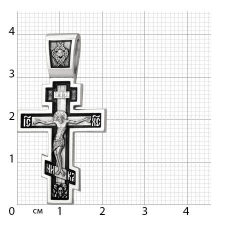 2-337-3 Крест из серебра частичное чернение литье