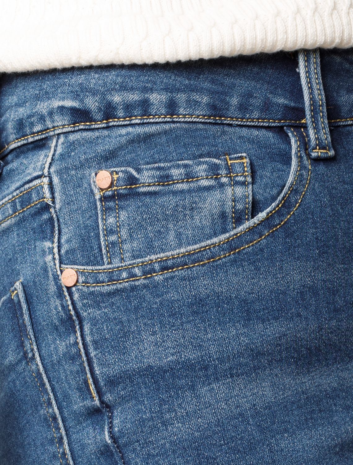 Удлиненные прямые джинсы из эластичного денима D54.297 синий