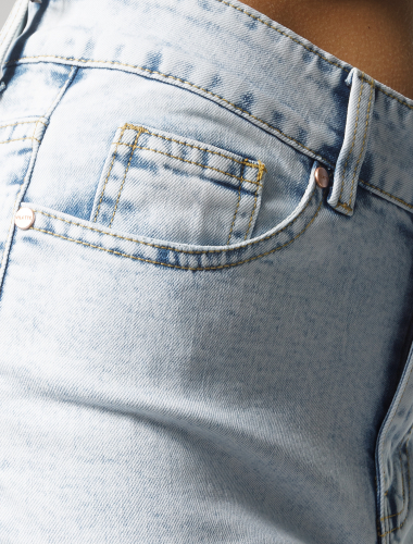 Прямые джинсы из эластичного денима D54.295 светло-голубой