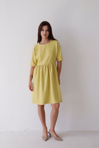 10265 Платье-реглан светло-жёлтое (остаток: 42, 44)