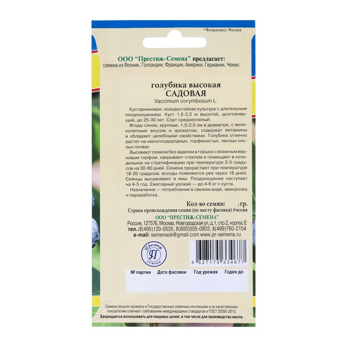 Семена Голубика