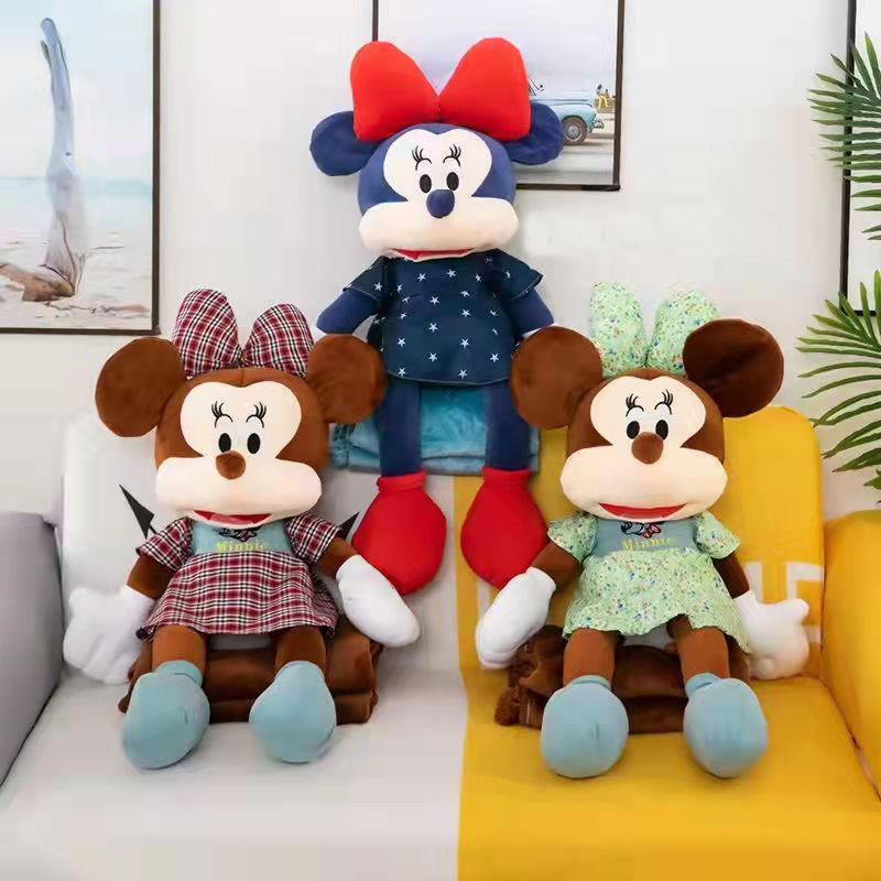 Игрушка с пледом МИННИ - зеленое платье р-р 130х160