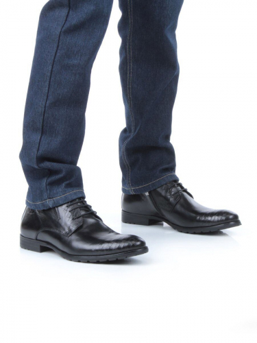 01-H9001-B75-SW3 BLACK Ботинки демисезонные мужские (натуральная кожа)