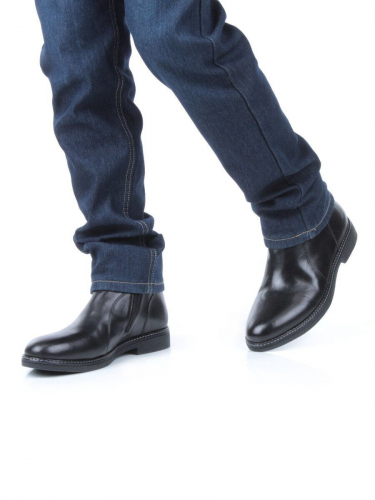01-H9029-B43-SW3 BLACK Ботинки демисезонные мужские (натуральная кожа)