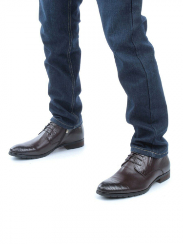 01-H9001-B75-SW5 BROWN Ботинки демисезонные мужские (натуральная кожа)