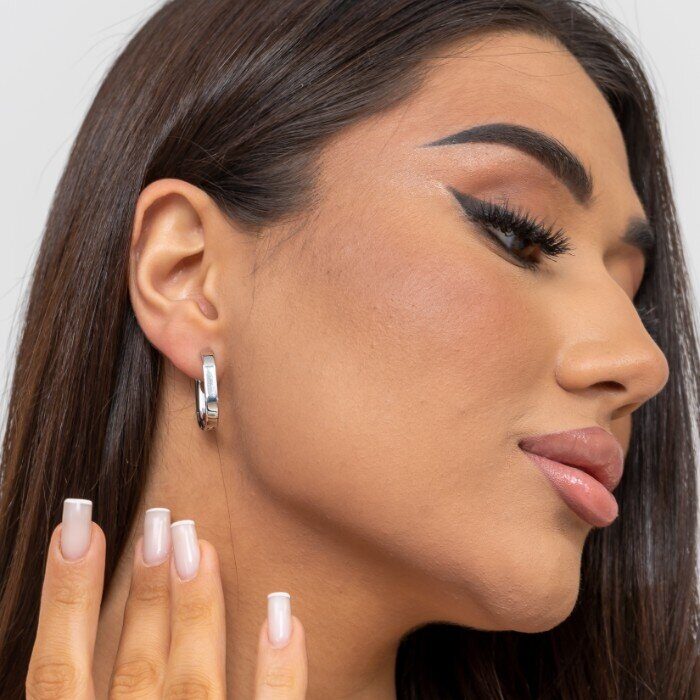 Серьги геометрические, цвет серебристый, 05025, арт.001.506