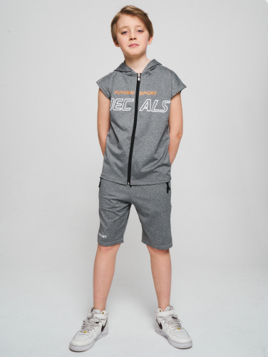 Спортивный костюм летний для мальчика светло-серого цвета 70002SS
