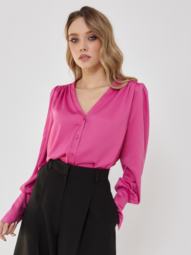 Блуза (265-1) Ярко-розовый
