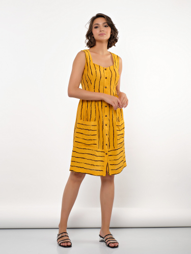 Платье (ШЮ504-9) Желтый черный