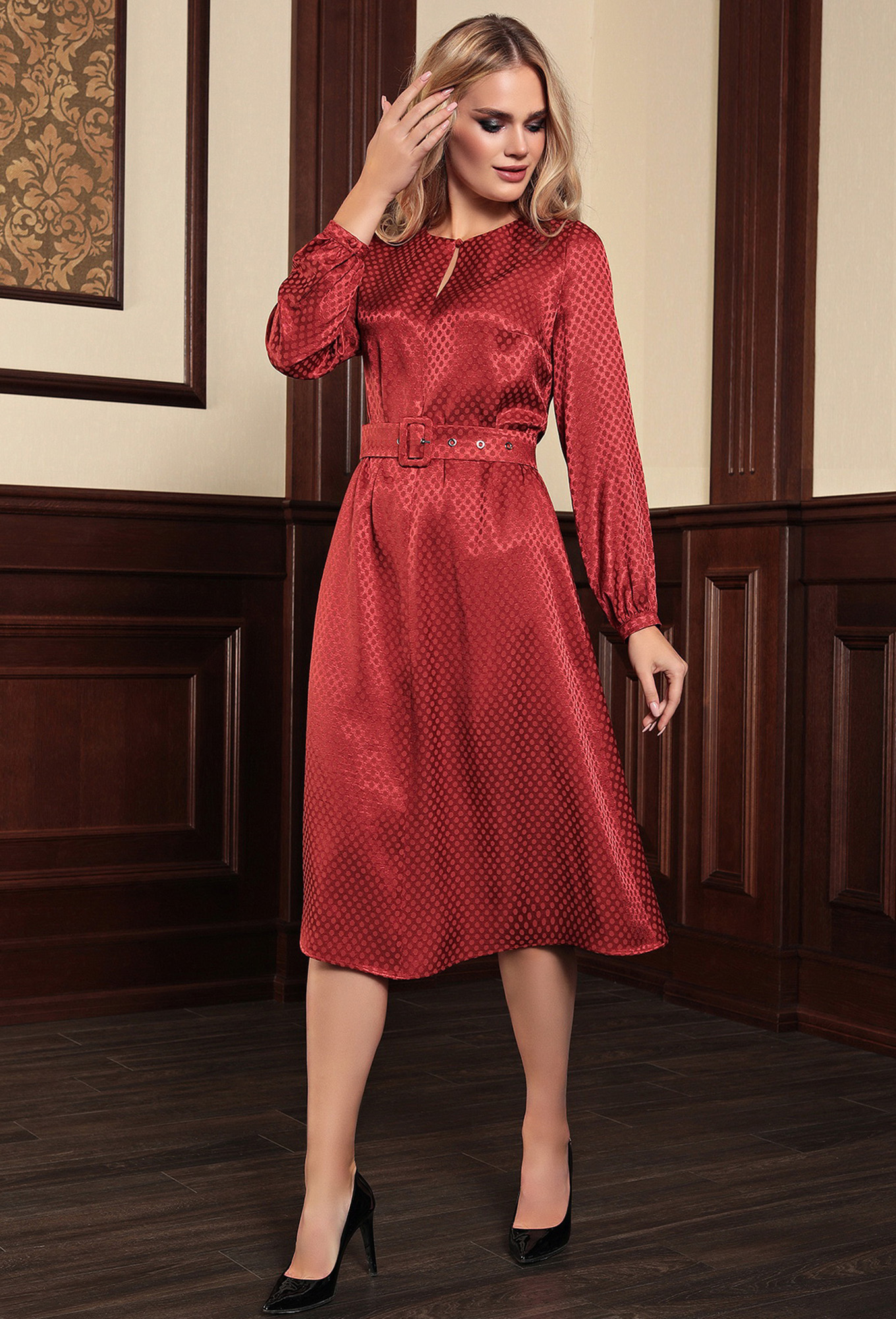 ст. цена2499руб.! Платье Bazalini 3662 терракот