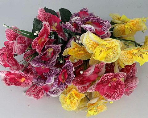 Цветы искусственные декоративные Орхидея 5 веток 30см