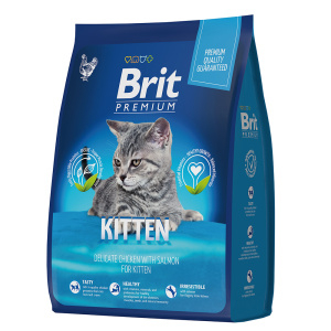 Brit Premium Cat Kitten. Полнорационный сухой корм премиум класса с курицей для котят, (400 г)
