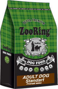 ZOORING ADULT DOG STANDART Сухой корм для взрослых собак средних и крупных пород Птичий микс, (20 кг)