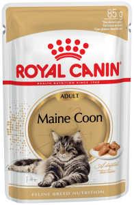 Royal Canin Maine Coon Adult, Влажный корм для кошек породы мейн-кун, соус, 85 г