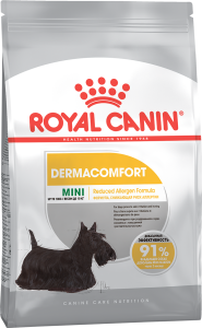 Royal Canin Mini Dermacomfort, сухой корм для собак с раздраженной и зудящей кожей, с 10 месяцев до 8 лет, (1кг)