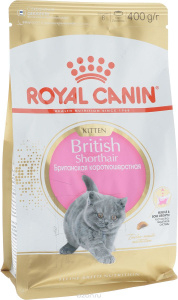 Royal Canin Kitten British Shorthair, сухой корм для котят Британской породы от 4 до 12 месяцев, (400 гр)