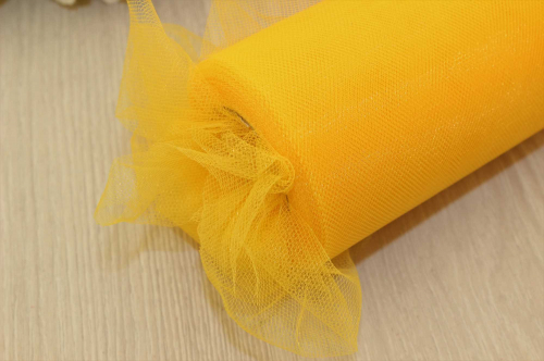 Фатин на шпульке (желто-оранжевый), 15 см * 25 ярдов (+-2м) В наличии