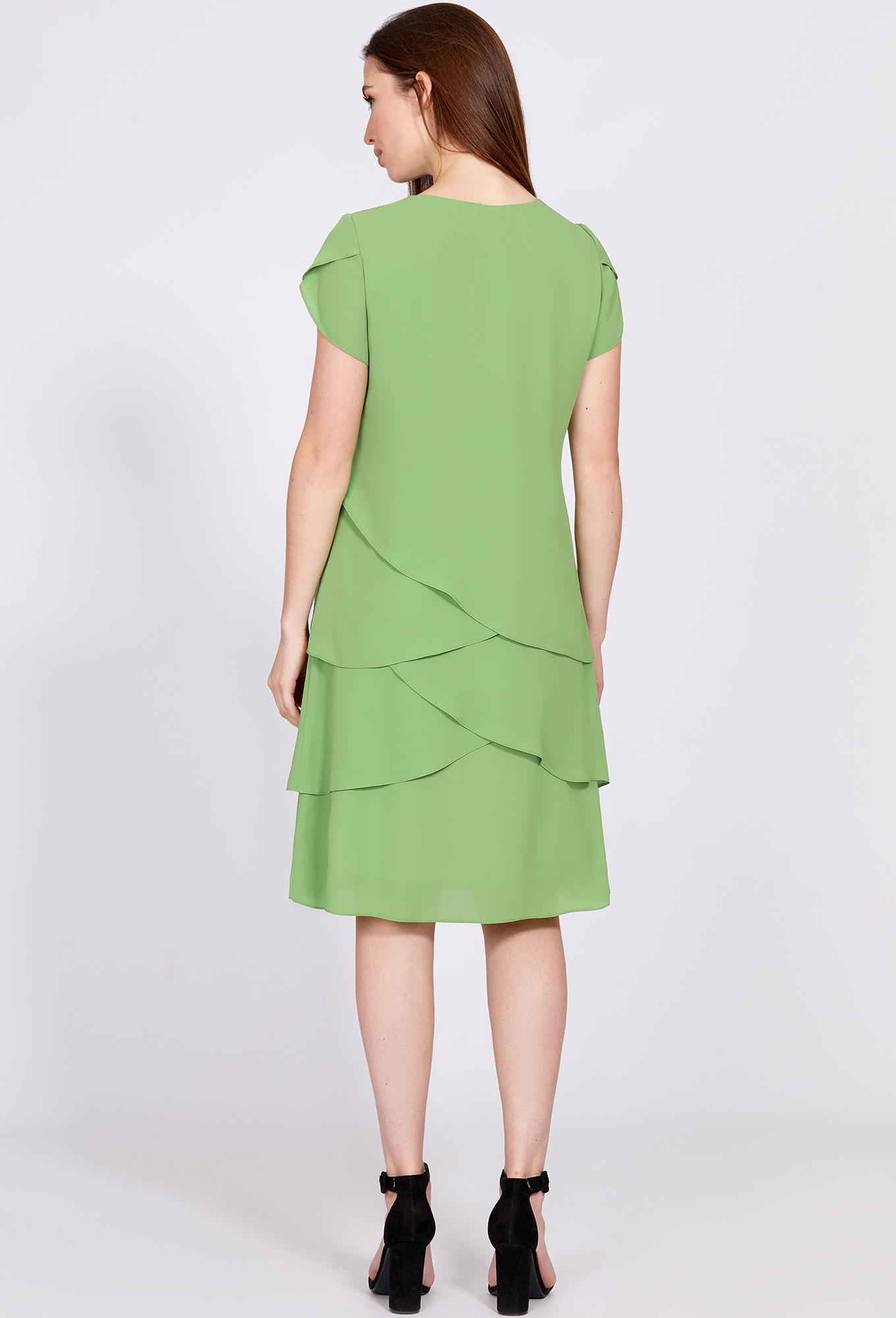 ст. цена2499руб.! Платье Solei 4746 салат