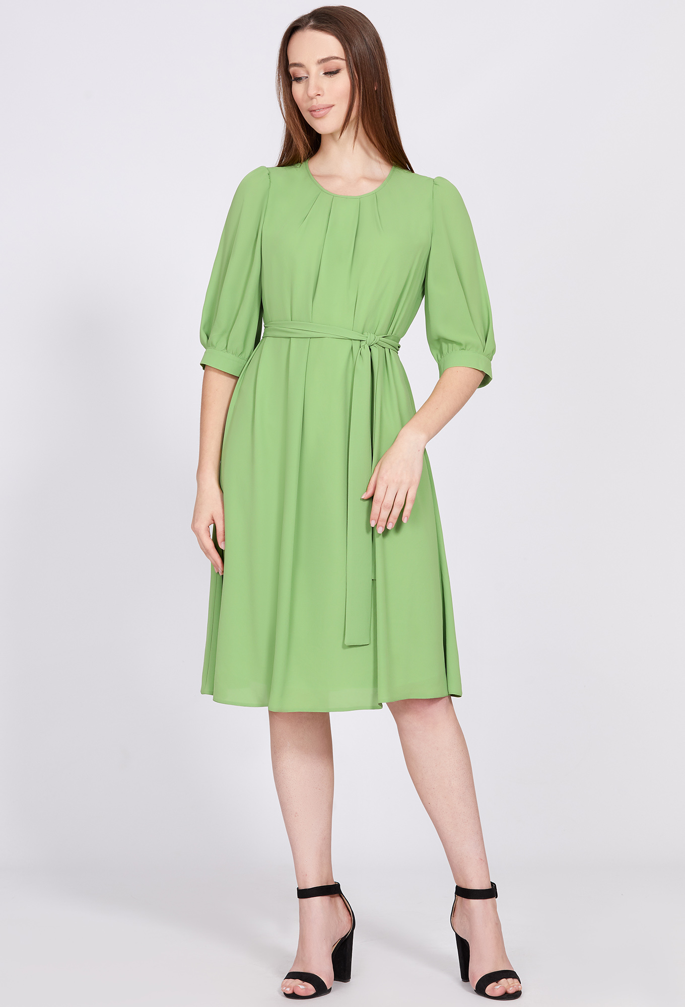 ст. цена1999руб.! Платье Solei 4742 салат