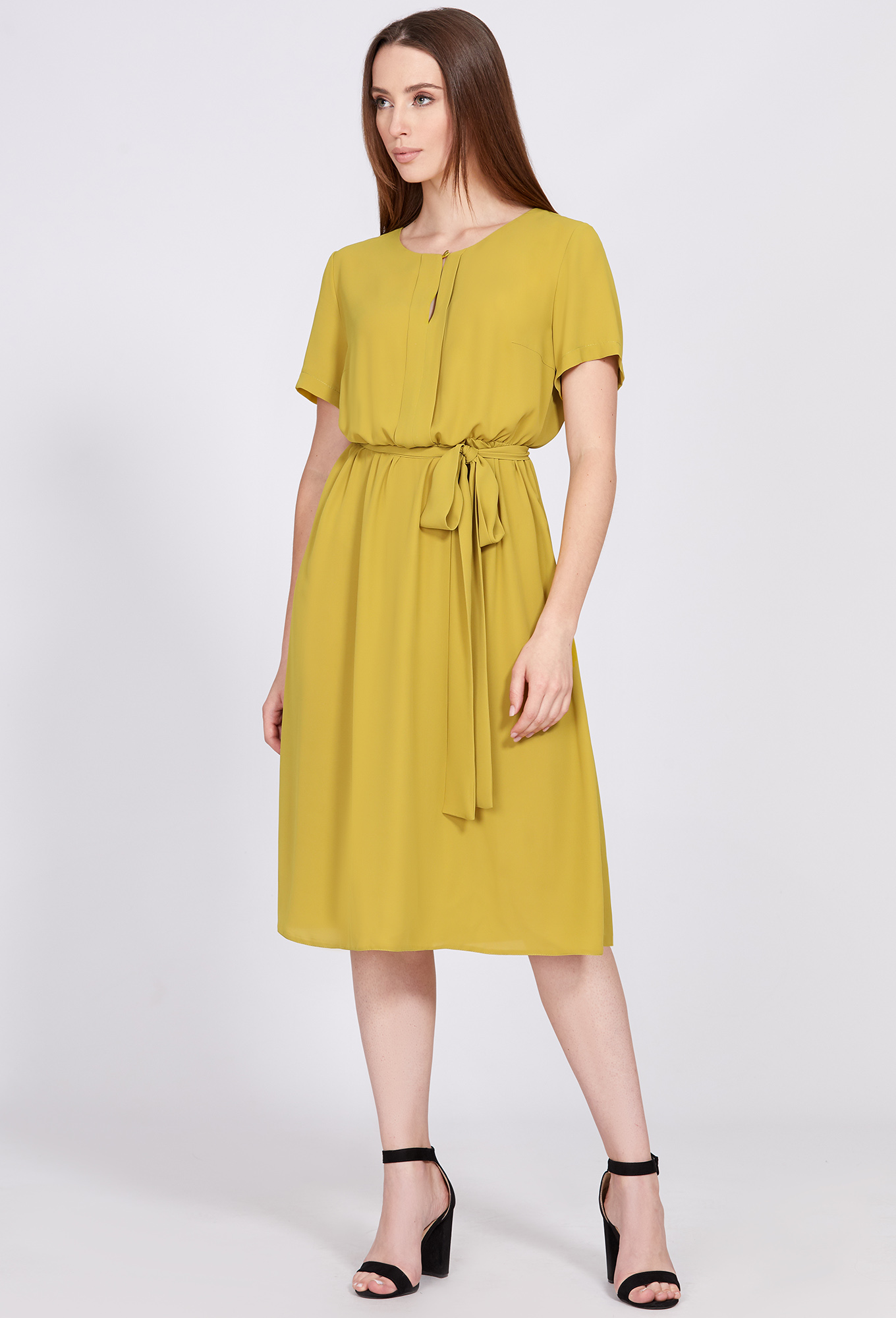 ст. цена2499руб.! Платье Solei 4664 олива