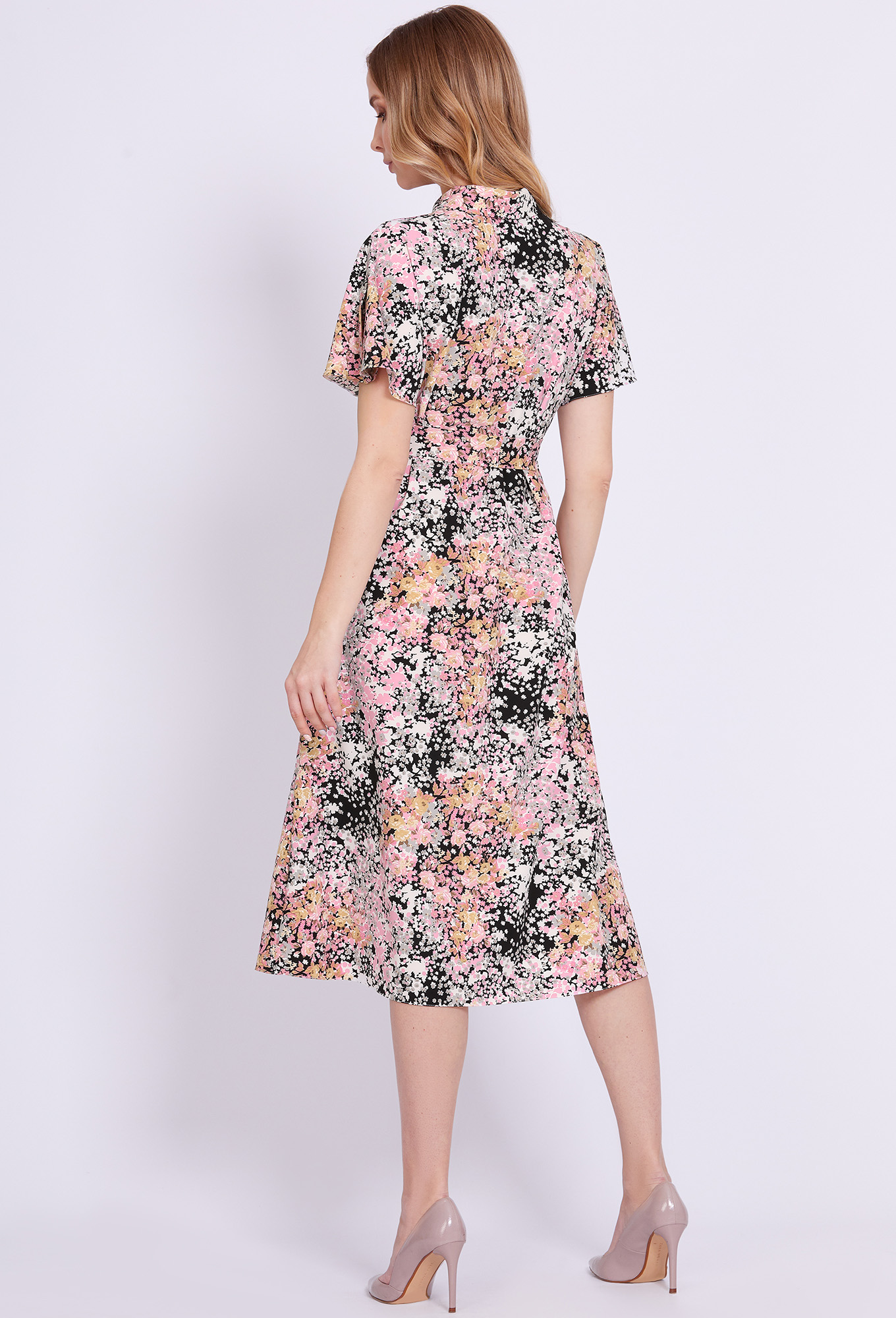 ст. цена2499руб.! Платье Solei 4650 розовый цветы