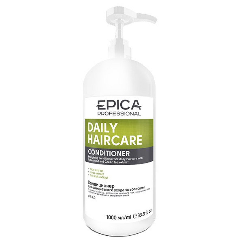 EPICA Daily Care / Кондиционер для ежедневного ухода с маслом бабассу и экстрактом зеленого чая, 1000 мл