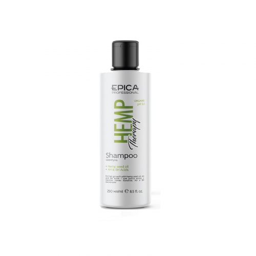 EPICA «Hemp therapy ORGANIC», Шампунь для роста волос с маслом семян конопли, витаминами PP, AH и BH кислотами, 250 мл