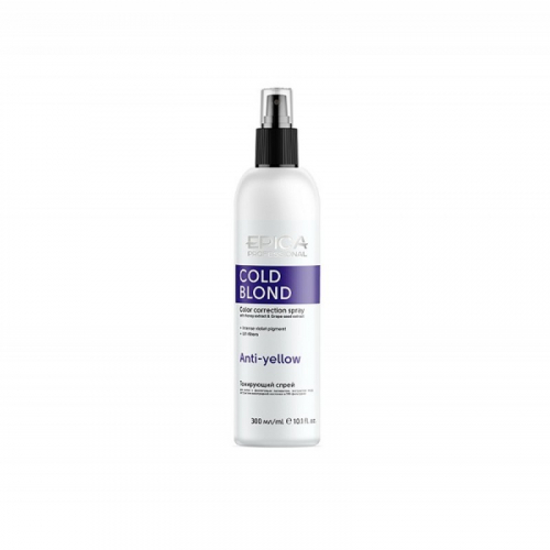 EPICA Cold Blond / Спрей для нейтрализации теплого оттенка с фиолетовыми пигментами, экстрактом меда и виноградной косточки, 300 мл